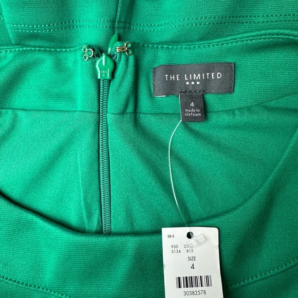 THE LIMITED Green Long Sleeve Side Ruching Business Career Dress NWT | Size 4 - Picture 9 of 12